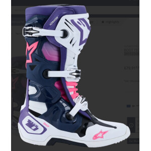 Alpinestars TECH 10 Weiß, Navy, Fluorescent Pink, Lila
