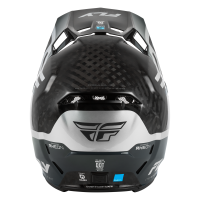 FLY RACING Formula S Carbon Byte Helm - Schwarz Carbon/Grau/Silver