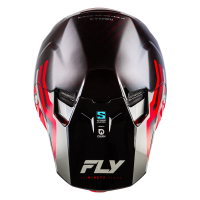FLY RACING Formula S Carbon Byte Helm - Rot Carbon/Grau