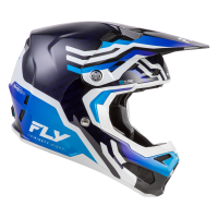 FLY RACING Formula S Carbon Byte Helm - Blau Carbon/Weiß