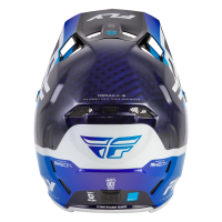 FLY RACING Formula S Carbon Byte Helm - Blau Carbon/Weiß
