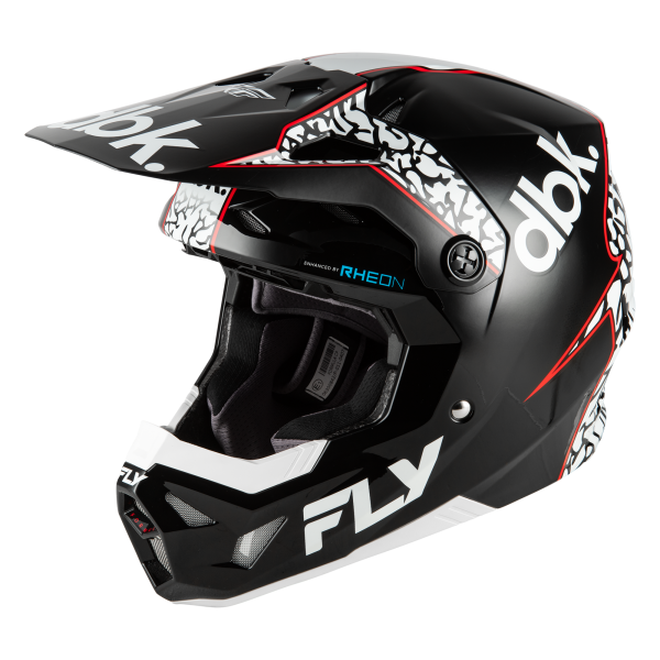 FLY RACING Formula CP Special Edition DBK Helm - Schwarz/Weiß/Rot
