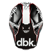 FLY RACING Formula CP Special Edition DBK Helm - Schwarz/Weiß/Rot