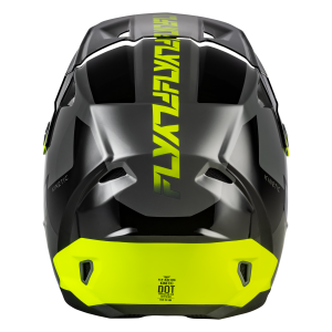 FLY RACING Kinetic Crest Helm - Grau/Schwarz/Neon Gelb