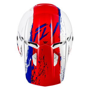FLY RACING Kinetic Drip Jugend Helm - Rot/Weiß/Blau