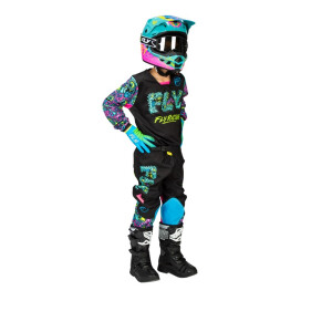 FLY RACING Kinetic Mutant Jugendhose - Schwarz/multi