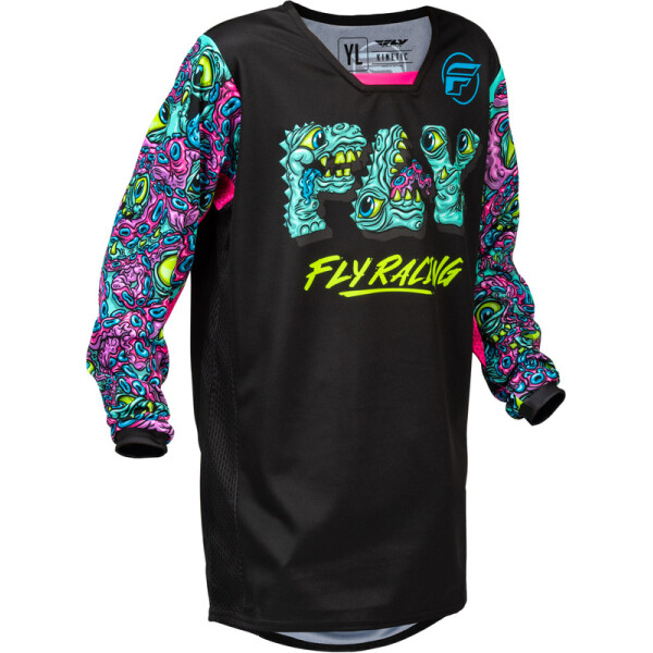 FLY RACING Kinetic Mutant Jugend Jersey - Schwarz/Multi