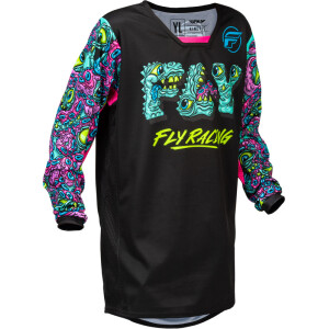 FLY RACING Kinetic Mutant Jugend Jersey - Schwarz/Multi