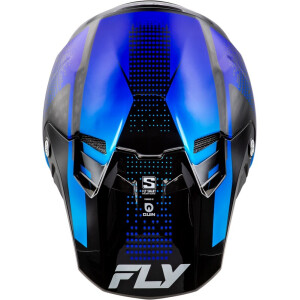 FLY RACING Formula S Carbon Protocol Helm - Schwarz Carbon/Blau