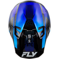 FLY RACING Formula S Carbon Protocol Helm - Schwarz Carbon/Blau