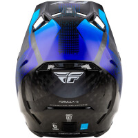 FLY RACING Formula S Carbon Protocol Helm - Schwarz Carbon/Blau