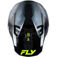 FLY RACING Formula S Carbon Protocol Helm - Schwarz Carbon/Grau/Hi-Vis