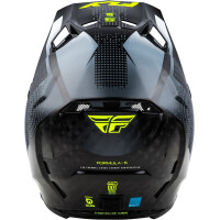 FLY RACING Formula S Carbon Protocol Helm - Schwarz Carbon/Grau/Hi-Vis