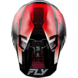 FLY RACING Formula S Carbon Protocol Helm - Schwarz Carbon/Rot