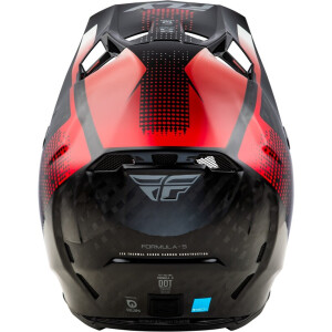 FLY RACING Formula S Carbon Protocol Helm - Schwarz Carbon/Rot