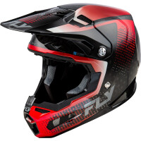 FLY RACING Formula S Carbon Protocol Helm - Schwarz Carbon/Rot
