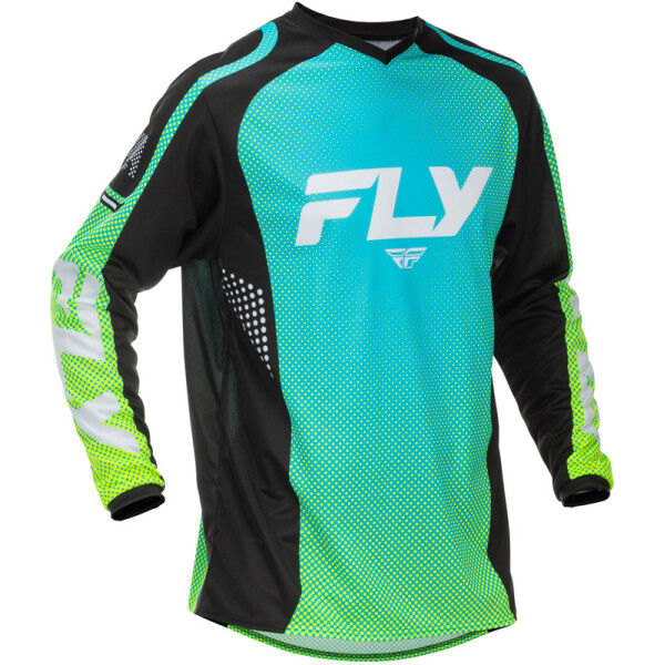 FLY RACING F-16 Jersey - Aqua/Schwarz/Weiß