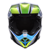 BELL Moto-10 Spherical Helm - Grid White/Blue