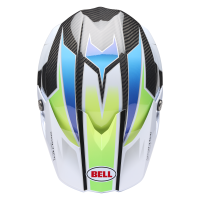 BELL Moto-10 Spherical Helm - Grid White/Blue