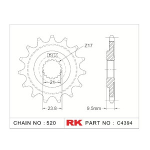 RK Antriebsritzel "4394" selbstreinigend Honda...