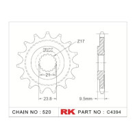 RK Antriebsritzel "4394" selbstreinigend Honda CRF 250/450