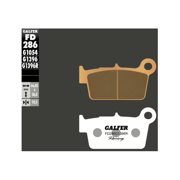GALFER Bremsbelag Racing "FD286" KXF/RMZ/YZ/YZF hinten