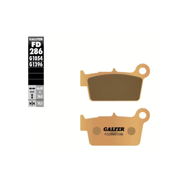 GALFER Bremsbelag "FD286" KXF/RMZ/YZ/YZF hinten