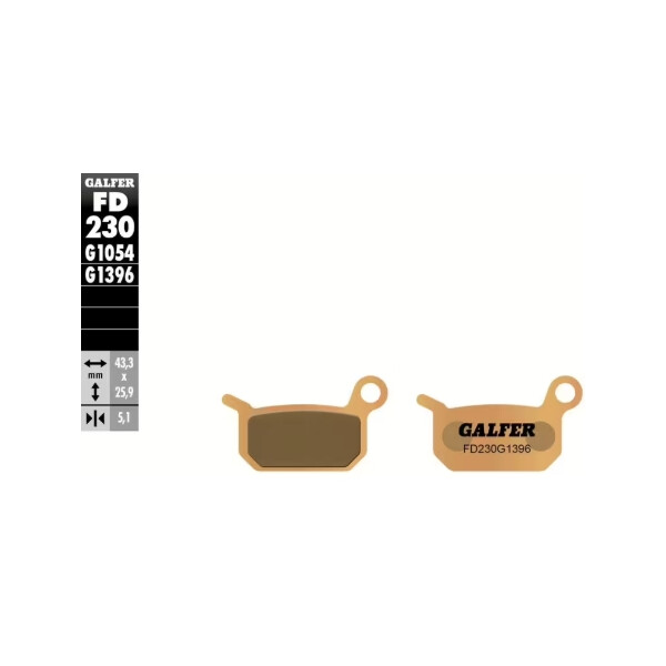 GALFER Bremsbelag "FD230" SX50 14- vorne & hinten