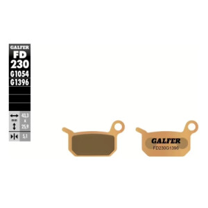 GALFER Bremsbelag "FD230" SX50 14- vorne &...