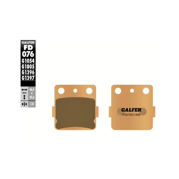 GALFER Bremsbelag "FD076" CRF150 07- vorne/ KX85 03-hinten