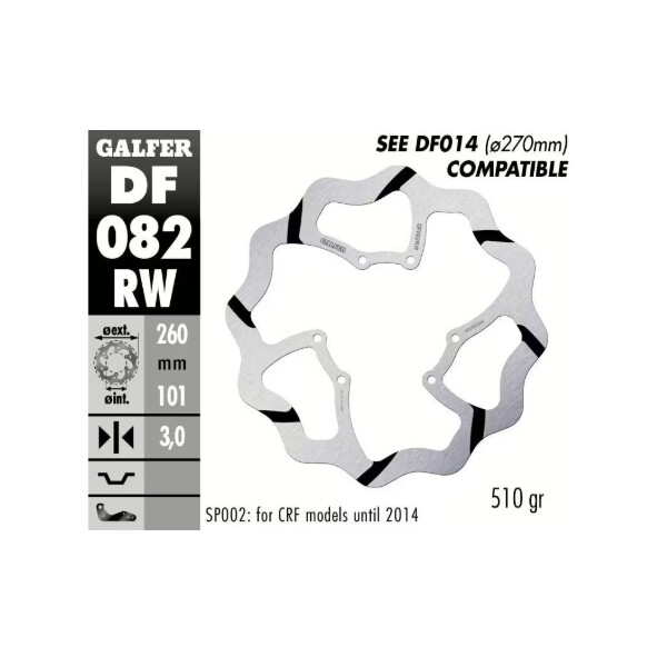 GALFER Bremsscheibe "DF08RW"  Honda CRF250/450 2018-
