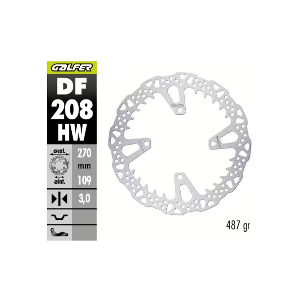 GALFER Bremsscheibe "DF208HW" KX250F/KX450F 2019-