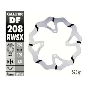 GALFER Bremsscheibe "DF208RWSX" KX250F/KX450F...