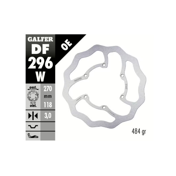 GALFER Bremsscheibe "DF296W" YZ/YZF