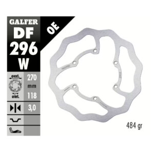 GALFER Bremsscheibe "DF296W" YZ/YZF