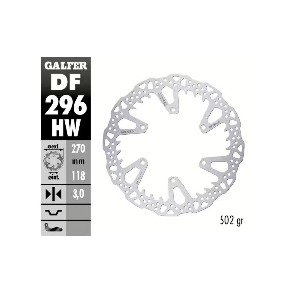 GALFER Bremsscheibe "DF296HW" YZ/YZF