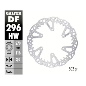 GALFER Bremsscheibe "DF296HW" YZ/YZF
