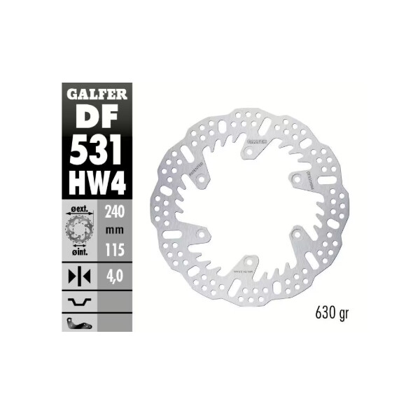 GALFER Bremsscheibe "DF531HW" YZ/YZF hinten