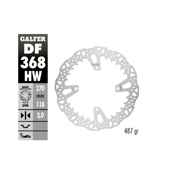 GALFER Bremsscheibe "DF368HW" RMZ250/450 18- vorne