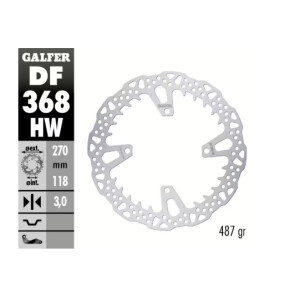 GALFER Bremsscheibe "DF368HW" RMZ250/450 18- vorne