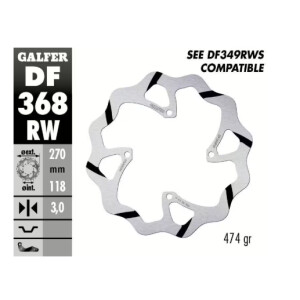 GALFER Bremsscheibe "DF368RW" RMZ250/450 18- vorne