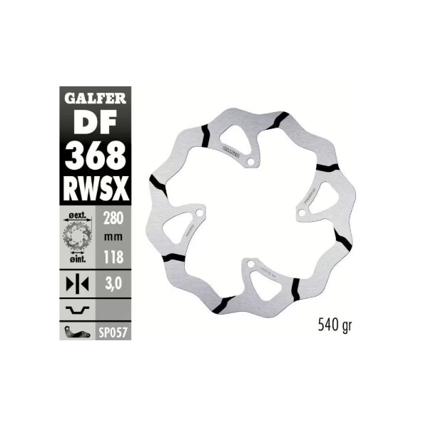 GALFER Bremsscheibe "DF368RWSX" RMZ250/450 18- vorne