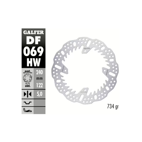 GALFER Bremsscheibe "DF069HW"  Honda CRF250/450 2018- hinten