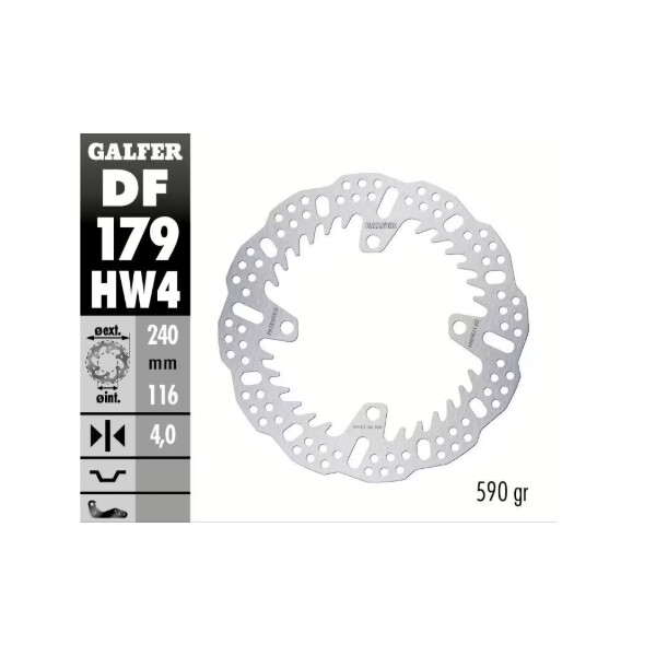 GALFER Bremsscheibe "DF179HW" KX250F/KX450F 2019- hinten