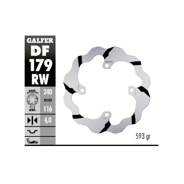 GALFER Bremsscheibe "DF179RW" KX250F/KX450F 2019- hinten