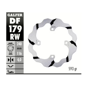 GALFER Bremsscheibe "DF179RW" KX250F/KX450F...