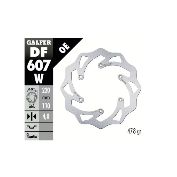 GALFER Bremsscheibe "DF607W" GasGas/KTM/Husqvarna hinten