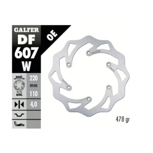 GALFER Bremsscheibe "DF607W"...