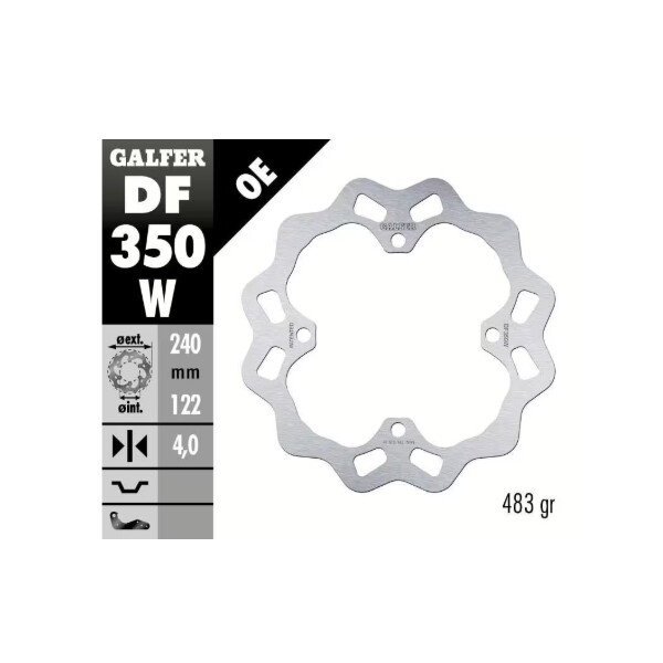 GALFER Bremsscheibe "DF350W" RMZ250/450 18- hinten