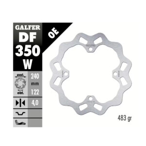 GALFER Bremsscheibe "DF350W" RMZ250/450 18- hinten